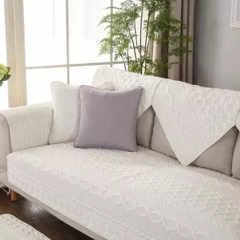 Подушка для дивана из хлопчатобумажной ткани Four Seasons, окрашенная в пряже, простой чехол для дивана на трех человек, чехол 70*70