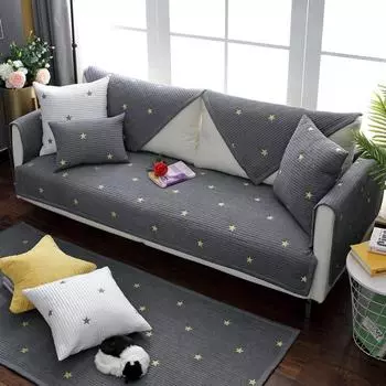 Подушка для дивана из хлопчатобумажной ткани с вышивкой, всесезонная противоскользящая подушка для дивана в скандинавском стиле 70*70