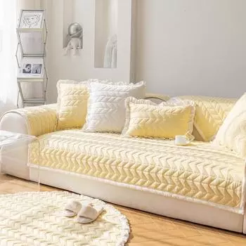 Подушка для дивана из хлопчатобумажной ткани, универсальная нескользящая подушка на четыре сезона, простой современный чехол для дивана, ткань, спинка, полотенце 70*70cm