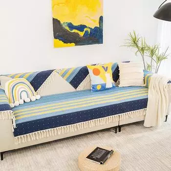 Подушка для дивана из хлопка Four Seasons Universal Non-Slip Подушка Simple Modern Чехол для дивана All-Inclusive Universal Cover 70*70cm