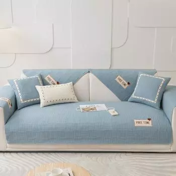 Подушка для дивана из хлопка Four Seasons Universal с вышивкой, нескользящая подушка, новый стиль, чехол для дивана, утолщенное покрывало, тканевое полотенце для спины 70x70