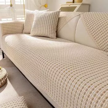 Подушка для дивана из хлопка и льна, универсальная нескользящая льняная подушка Four Seasons, простая современная старая грубая тканевая ткань, чехол для дивана, полотенце 70*70cm