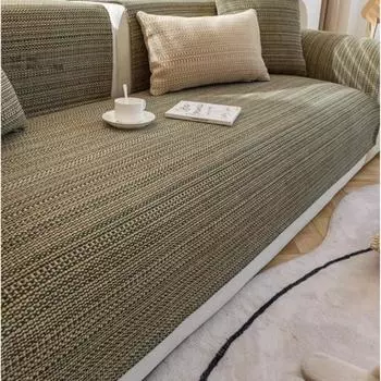 Подушка для дивана из хлопка и льна в японском стиле, универсальная противоскользящая подушка для всех сезонов, товары для дома 70*50 жёлтый