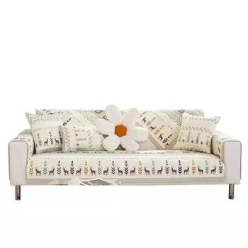 Подушка для дивана из хлопка и льна, подушка из ткани с принтом в богемном стиле, универсальный противоскользящий чехол для дивана на все времена, полотенце для дивана 70*70cm