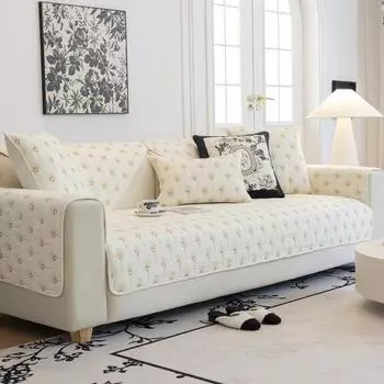 Подушка для дивана из хлопка на все времена года, нескользящая подушка, простой современный новый чехол для дивана, тканевая спинка 70*70cm