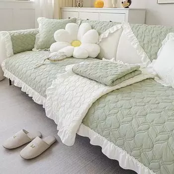 Подушка для дивана из хлопка, нескользящий чехол для дивана на все времена, однотонный кремовый цвет, защитный чехол для мебели в гостиной, чехол для полотенца на спинку сиденья A 70x70