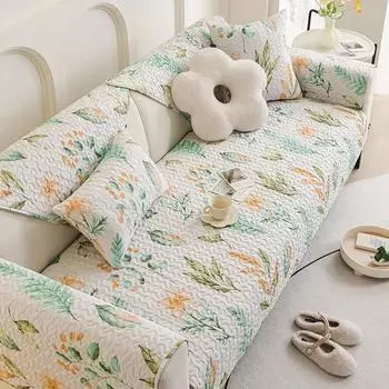 Подушка для дивана из хлопка с маленьким цветком в скандинавском стиле, современная, универсальная, противоскользящая, на все времена, ткань для дивана, полотенце, 2-3 коврика для сиденья 70x70