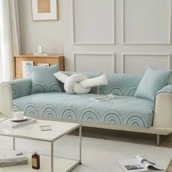 Подушка для дивана из хлопка, универсальная для всех сезонов, нескользящая ткань из чистого хлопка, красочная вышитая подушка для сиденья, простой современный чехол для дивана 70*70cm