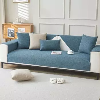 Подушка для дивана из хлопка в японском стиле, универсальная нескользящая подушка Four Seasons, простая современная подушка для дивана, чехол для полотенца на спинку 60*60cm