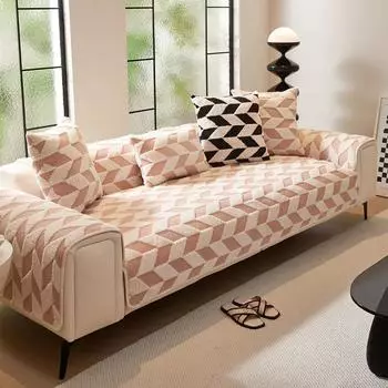 Подушка для дивана из хлопкового бархата, чехол для дивана, популярный новый осенне-зимний плюшевый чехол для дивана, противоскользящий для дома 70x70