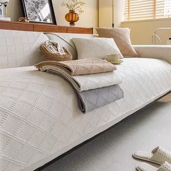 Подушка для дивана из хлопкового льна Four Seasons Universal Fabric Linen Non-Slip Cushion Modern Simple Advanced Sofa Cover Towel 70x70cm 1pc
