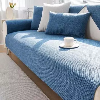Подушка для дивана из хлопковой нити, нескользящая, универсальная, из хлопка и льна, Four Seasons, однотонное простое полотенце для дивана 70*70cm