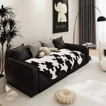 Подушка для дивана из искусственного меха кролика Puzzle, европейский высококачественный нескользящий чехол для дивана, универсальный противоскользящий чехол для сиденья 90*90cm