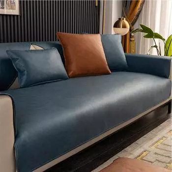 Подушка для дивана из искусственной кожи, водонепроницаемая, всесезонная, универсальная, нескользящая, высококачественный чехол для дивана, скандинавская подушка, легкий роскошный чехол, полотенце 70*70