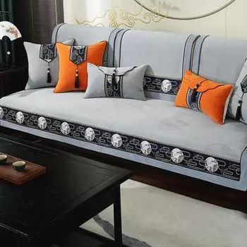 Подушка для дивана из красного дерева, чехол для дивана, полностью покрытый песком, защитная ткань, высококачественное ощущение, 123 комбинированных противоскользящих накладки 70*70