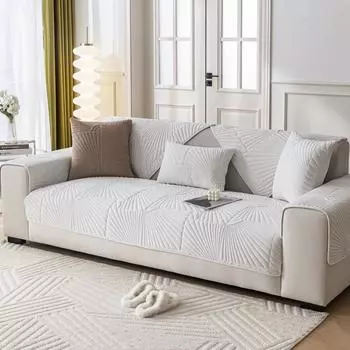 Подушка для дивана из кремового снежного бархата, осенне-зимние нескользящие подушки для сидений, высококачественный чехол для дивана, чехол для подушки сиденья, ткань 70*70cm