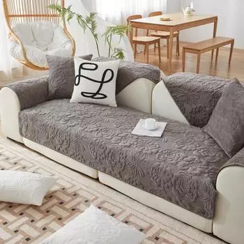 Подушка для дивана из кристального бархата в пасторальном стиле, чехол для дивана из ультрамягкого плюша с вышивкой Four Seasons, чехол для полотенца для дивана, тканевая подушка 70*70cm