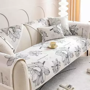 Подушка для дивана из ледяного шелка, летний летний коврик, простой современный нескользящий чехол для дивана, ткань, новая подушка 70*70cm