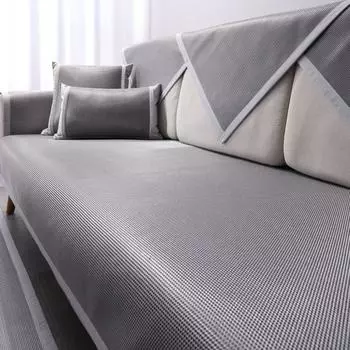 Подушка для дивана из ледяного шелка, летняя нескользящая крутая подушка, летний диван, крутой бамбуковый коврик, летний кожаный чехол в скандинавском стиле, крутая подушка 60*60