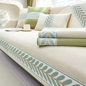 Подушка для дивана из ледяного шелка, летняя подушка для сиденья, нескользящий кожаный чехол для дивана, новинка 2024 года, прохладный чехол для дивана, полотенце 70*70