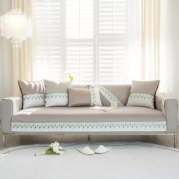 Подушка для дивана из ледяного шелка, летняя простота, современный нескользящий кожаный чехол для дивана, подушка для сиденья, летний коврик, тканевый чехол 70*70