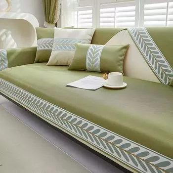 Подушка для дивана из ледяного шелка Лето Лето Лето Коврик Подушка High Sense Light Роскошь и простота Современная кожа Полностью покрытая ткань 70*70cm