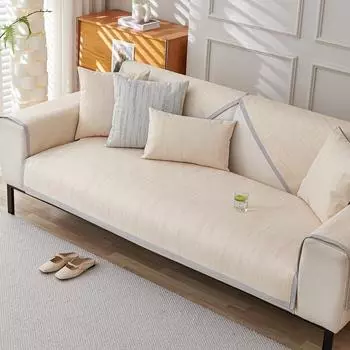 Подушка для дивана из ледяного шелка, универсальная подушка для четырех сезонов, три места, одна наложница, чехол для полотенца, фиксированный нескользящий чехол для дивана, подушка 70*70cm