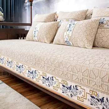 Подушка для дивана из массива дерева, новая китайская высококачественная нескользящая подушка, чехол для полотенец на спинку, универсальный чехол для дивана Four Seasons 70*70