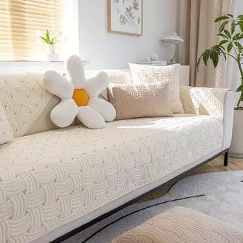 Подушка для дивана из матовой ткани Four Seasons Universal Seat Cushions Cover Fabric Simple Modern Non-Slip Seat Cushions Sofa Cover Slipcover 70*70