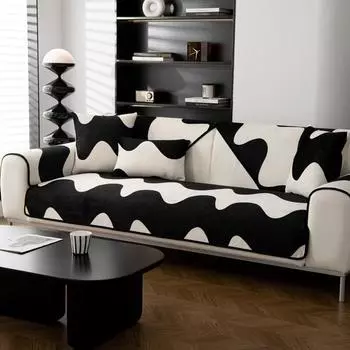 Подушка для дивана из молочного волокна, осенне-зимний утолщенный плюшевый кожаный чехол для дивана, зимний теплый чехол на спинку, полотенце 70*70cm