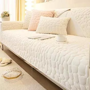 Подушка для дивана из молочного волокна, зимняя утолщенная флисовая подушка, новинка 2024 года, чехол для дивана, нескользящая подушка, чехол на спинку, полотенце 70*70