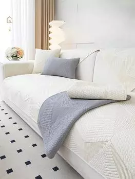 Подушка для дивана из мытой хлопчатобумажной ткани, универсальные нескользящие подушки для сидений на четыре сезона, простые современные легкие роскошные чехлы для диванов, тканевые чехлы 70*70cm