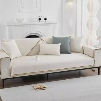 Подушка для дивана из однотонной шенилловой ткани, универсальная для всех сезонов, современный простой нескользящий чехол для дивана, чехол для полотенца из ткани, подушка для сиденья 70*70cm