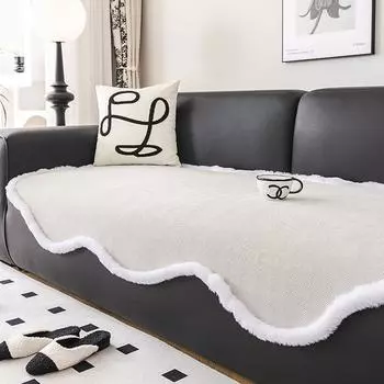 Подушка для дивана из плюша в форме елочки из шенилла, утолщенный чехол для дивана на осень и зиму 90*90cm