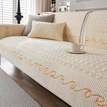 Подушка для дивана из промытого хлопка, высококачественные универсальные нескользящие подушки для сидений на четыре сезона, прямой ряд, чехол для дивана, тканевый чехол 70*70cm