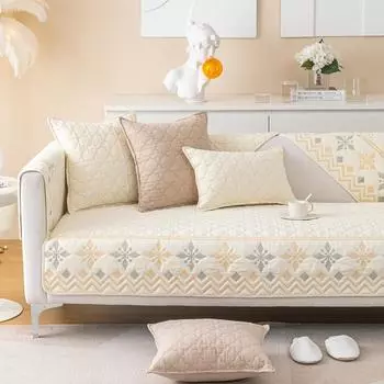 Подушка для дивана из промытого водой хлопка, матовая подушка для дивана, всесезонная универсальная легкая роскошная ткань, богемная противоскользящая подушка для сиденья, подушка для сиденья для дивана 70*70