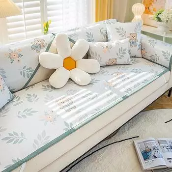 Подушка для дивана из ротанга с рисунком льда, крутой коврик, крутая подушка, коврик из ледяного шелка, моющийся летний чехол для дивана, чехол для подушки, тканевый коврик для полотенец 60*60cm