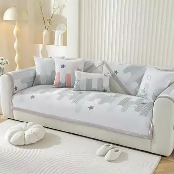 Подушка для дивана из шенилла для гостиной, нескользящее полотенце для дивана, чехол для дивана, одеяло для углового дивана, подушка для сиденья, защита дома, декор Pillowcase 30x50 1pc