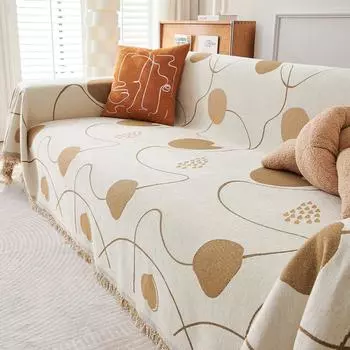 Подушка для дивана из шенилла двойного назначения, пылезащитная, прямая, чехол для спинки, полотенце, все включено, интегрированный чехол 180*130cm