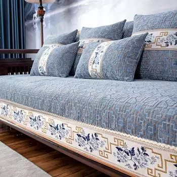 Подушка для дивана из шенилла, европейский универсальный чехол для дивана Four Seasons, противоскользящее полотенце для дивана в гостиной, чехол из жаккардовой ткани 70x70