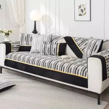 Подушка для дивана из шенилла Four Seasons Universal Non-Slip High Sense Modern Light Luxury Sofa Cover Full Cover Fabric 70*70cm
