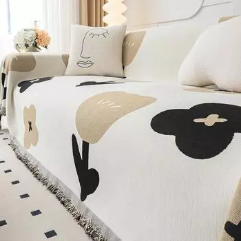 Подушка для дивана из шенилла Four Seasons Universal Ins Нескользящая, устойчивая к царапинам прямая спинка, чехол, интегрированное покрывало 180*130cm