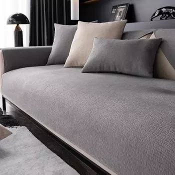 Подушка для дивана из шенилла Four Seasons Universal Non-Slip, простая современная подушка для гостиной, серый чехол для дивана, ткань 70*70cm