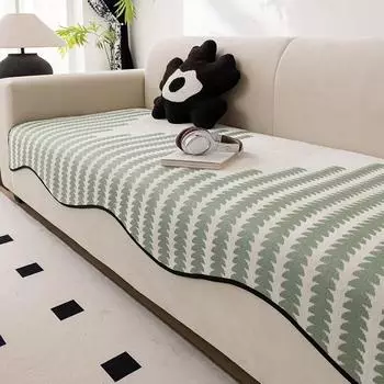 Подушка для дивана из шенилла Four Seasons Universal New Nordic Style с противоскользящей прямой линией, художественная свежесть 85x90