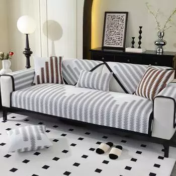 Подушка для дивана из шенилла, легкая, роскошная, всесезонная, универсальная, нескользящая, чехол для дивана, всеобъемлющая, жаккардовая, простая, наволочка для сиденья 70*70cm