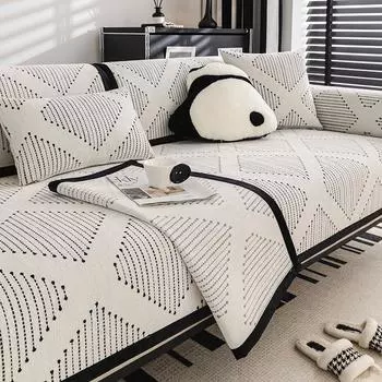 Подушка для дивана из шенилла, летняя, прохладная, нескользящая, для гостиной, подушка для дивана, утолщенная, пылезащитная, для дивана, задняя крышка 70x70