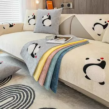 Подушка для дивана из шенилла на все времена года, чехол для спинки, нескользящий простой чехол для дивана, подушка класса люкс «все включено» 70*70cm