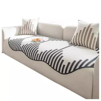 Подушка для дивана из шенилла неправильной формы, универсальная, нескользящая, устойчивая к царапинам, пряморядная, для дивана, покрывало из ткани 90*90cm