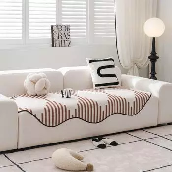 Подушка для дивана из шенилла, нескользящая, универсальная, на все времена года, высококачественный чехол для дивана из ткани и кожи 90*90cm