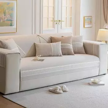 Подушка для дивана из шенилла, новая универсальная нескользящая полосатая подушка Four Seasons, современная, простая, высококачественная 70*70cm